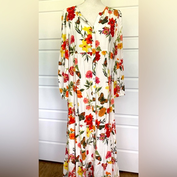 Rose Beverly Floral Print Maxi Dress - Multicolor - Picture 12 of 15